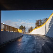 Lentvaryje atidarytas naujas tunelis po geležinkeliu