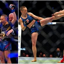 Neįtikėtina: R. Namajunas įspūdingu spyriu nokautavo kinę ir tapo UFC čempione