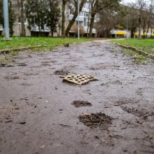 Gyventojai stebisi situacija Debreceno gatvėje: takas pradingo, liko tik purvynas
