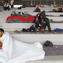Į JAV keliaujantis migrantų karavanas pasiekė Meksiką