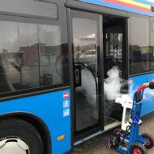 „Klaipėdos autobusų parkas“ užtikrina: autobusai dezinfekuojami kaip ir karantino metu