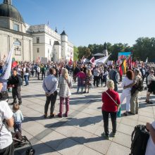 Vilniuje – tūkstantinis protestas: su plakatais „Ne gyvulių pasui“ ir „Dž. Sorošą lauk iš Lietuvos“