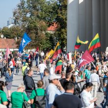 Opozicija įvertino per mitingą sustiprintą Seimo apsaugą: iki ko turėjome nusiristi