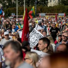 Opozicija įvertino per mitingą sustiprintą Seimo apsaugą: iki ko turėjome nusiristi