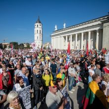 Opozicija įvertino per mitingą sustiprintą Seimo apsaugą: iki ko turėjome nusiristi