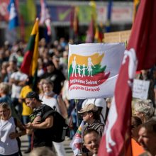 Vilniuje – tūkstantinis protestas: su plakatais „Ne gyvulių pasui“ ir „Dž. Sorošą lauk iš Lietuvos“