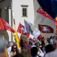 Opozicija įvertino per mitingą sustiprintą Seimo apsaugą: iki ko turėjome nusiristi