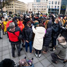 Protesto basomis prieš galimybių pasą dalyvė: atėjau, kad „atsiknistų“ jie nuo mūsų vaikų