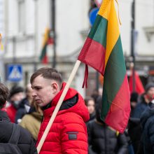 Vasario 16-ąją žmonės džiaugiasi galėdami švęsti laisvę ir reiškia solidarumą su Ukraina