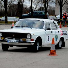 Šalies automobilių sporto veteranai Kauno rajone pasidžiaugė „mažuoju Dakaru“