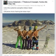 D. Matijošaitis pasidalijo pusnuogių merginų nuotrauka iš Alpių