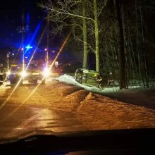 Eismo nelaimė Gargžduose: „Opel“ rėžėsi į medį, iš automobilio teko vaduoti prispaustą žmogų