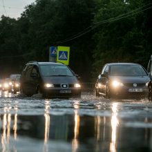 Po smarkios liūties Kaunas skaičiuoja nuostolius: virto medžiai, dingo elektra