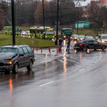 Dėl eismo nelaimės avaringoje sankryžoje – spūstys