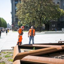 Glumina vaizdas prie savivaldybės: šis gėlynas primena Petrašiūnų kolumbariumą