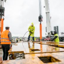 Kauną Nemunu pasiekė įspūdingas krovinys