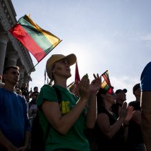 Protestas neapsiėjo be incidentų: sumuštas žmogus, sulaikyti du girti ir vienas su narkotikais