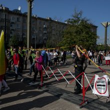 Žydų atstovai, I. Šimonytė pasmerkė Holokausto simbolikos naudojimą mitinge prie Seimo