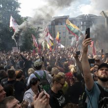 Protestas neapsiėjo be incidentų: sumuštas žmogus, sulaikyti du girti ir vienas su narkotikais