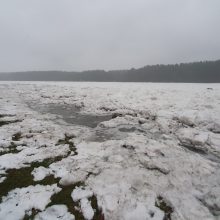 Kaunietę nustebino ties Birštonu susidariusios ledų sangrūdos