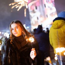 Vilnius į Naujuosius žengė su įspūdingu lazerių šou