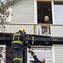 Gaisrą Žaliakalnio daugiabutyje sukėlė užsidegusios samanos tarp jo sienų rąstų