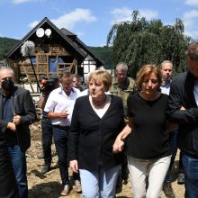 A. Merkel aplankė nuniokotą Vokietijos regioną