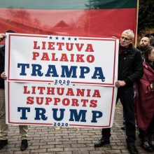 Vilniuje surengta D. Trumpo palaikymo akcija sulaukė policijos dėmesio