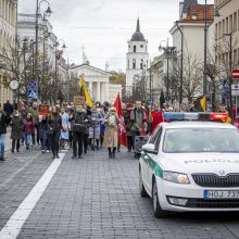 Į A. Astrauskaitės mitingą dalyvių susirinko negausiai: policija sulaikė du žmones