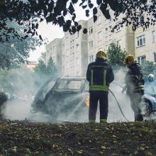 Eiguliuose užsidegė stovėjęs automobilis