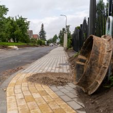 Gatvės remontas aleksotiškiams atnešė nelauktų bėdų: ėmė rinktis vanduo