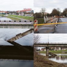 Kėdainiuose įgriuvo pagrindinis tiltas, vedantis į miestą: kelia galimą nelaimės versiją