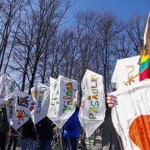 „Tautiška giesmė“ suskambo nuo miesto kalvų