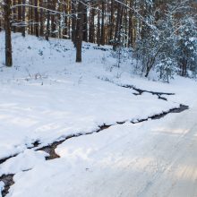 Piktinasi: porą savaičių bėga nuotekos, kelias virto čiuožykla