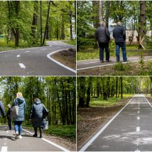 Dviračių takas Ąžuolyne: vieniems primena automagistralę, kitiems – pakilimo taką 