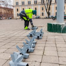 Į Rotušės aikštę atkeliavo Kauno Kalėdų eglė