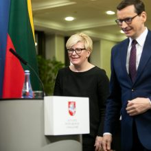 Į Lietuvą atvykusio Lenkijos premjero ir I. Šimonytės spaudos konferencija <span style=color:red;>(vaizdo įrašas)</span>