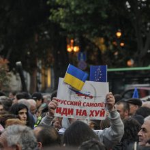 V. Putinas stebisi Sakartvele vykusiais antirusiškais protestais