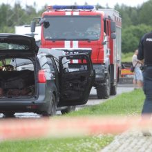 Tragedija: Kauno LEZ'e sudegė automobilis, jame – žmogaus kūnas