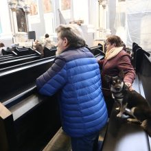 Šv. Mišiose Kaune dalyvavo šunys