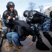 Maskvoje sulaikyta apie 500 žmonių, nubaustas A. Navalnas 