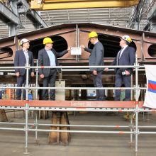 „Vakarų Baltijos laivų statykloje“ statomas mokslinių tyrimų laivas