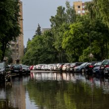 Po smarkios liūties Kaunas skaičiuoja nuostolius: virto medžiai, dingo elektra