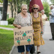 Šančių bendruomenė surengė pasipriešinimo naujai gatvei akciją