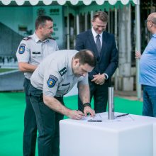 Įkasta kapsulė paskelbė naujojo Kauno policijos komisariato statybų pradžią