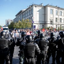 Policija: visi per mitingą Vilniuje ir po jo sulaikyti asmenys yra paleisti