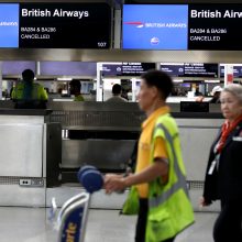 Dėl „British Airways“ pilotų streiko atšaukta šimtai skrydžių