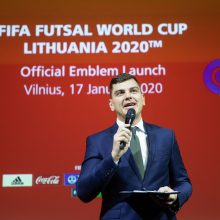 Pristatyta Lietuvoje vyksiančio FIFA salės futbolo pasaulio čempionato emblema