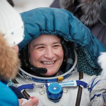 Rusijos erdvėlaivis „Sojuz“ su TKS įgulos nariais nusileido Kazachstane