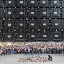 Sukrėsta Lenkija atsisveikina su nužudytu Gdansko meru